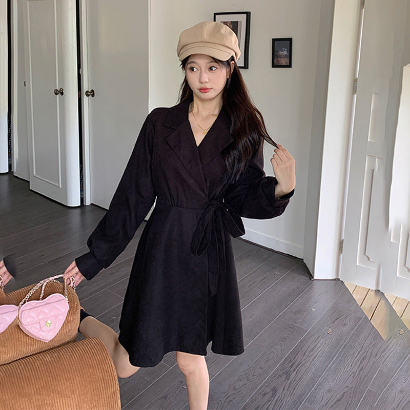Fitted-Waist French-Style Mini Dress