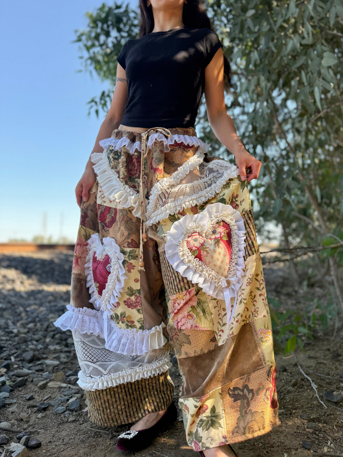 Upcycled Adjustable-Waist Pants