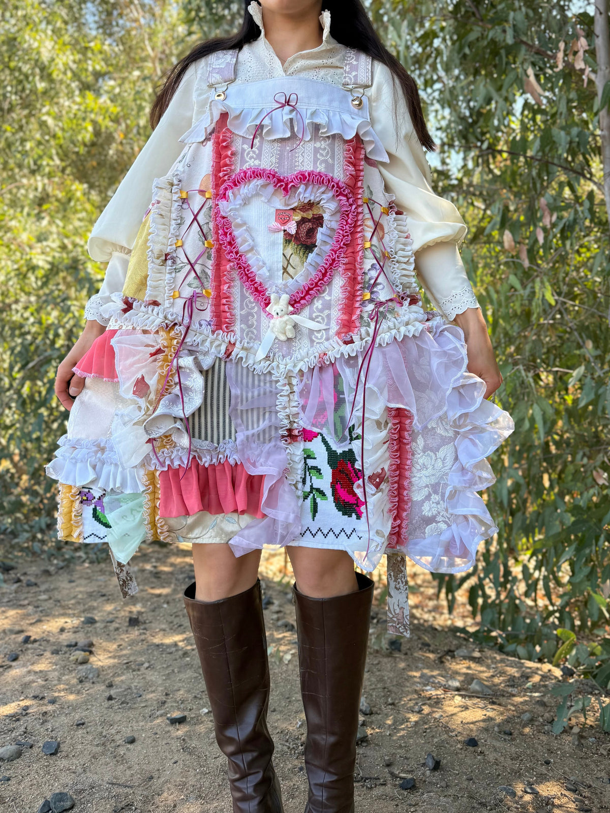 Upcycled Ruffle Dress