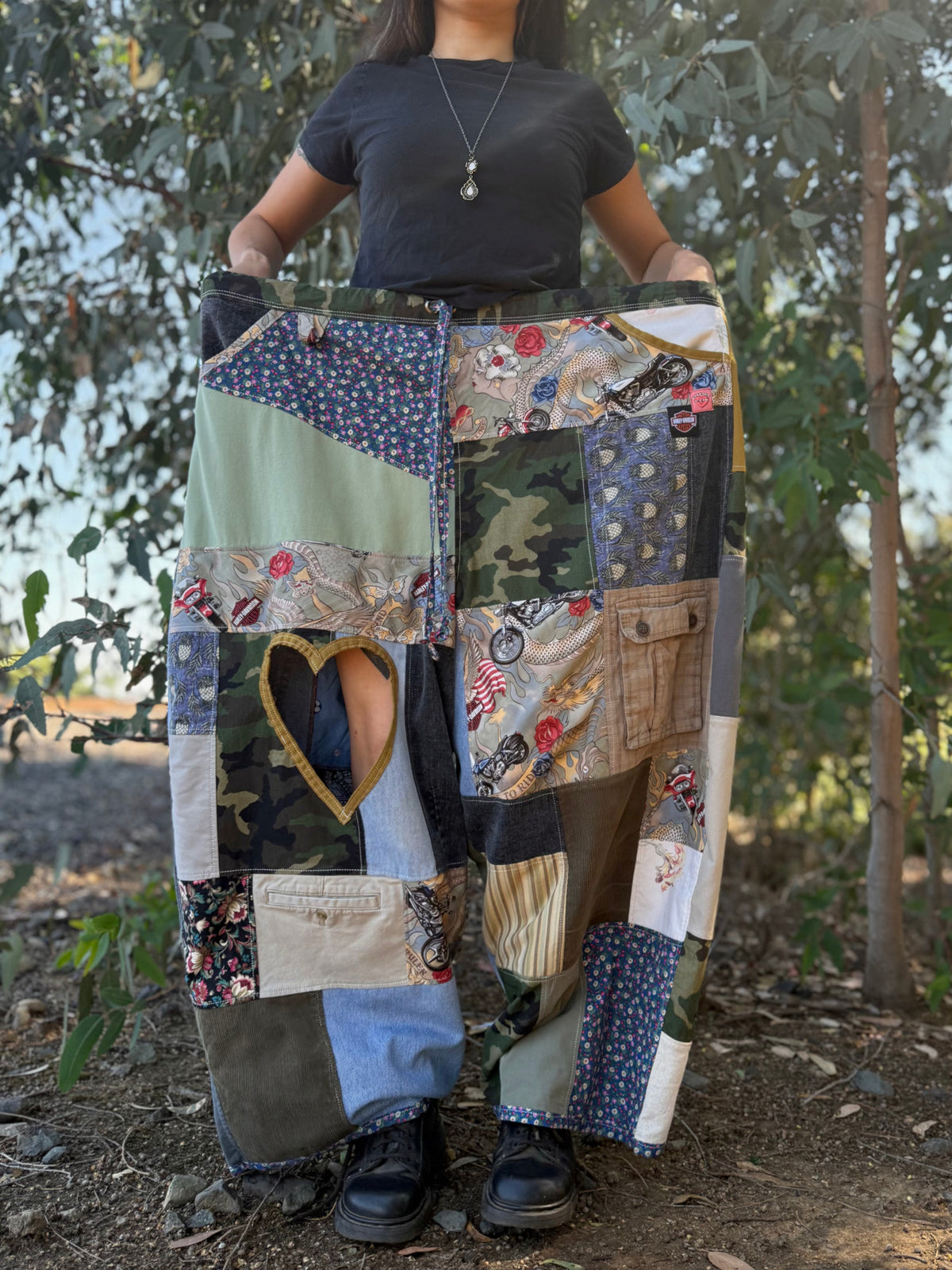 Upcycled Adjustable-Waist Pants