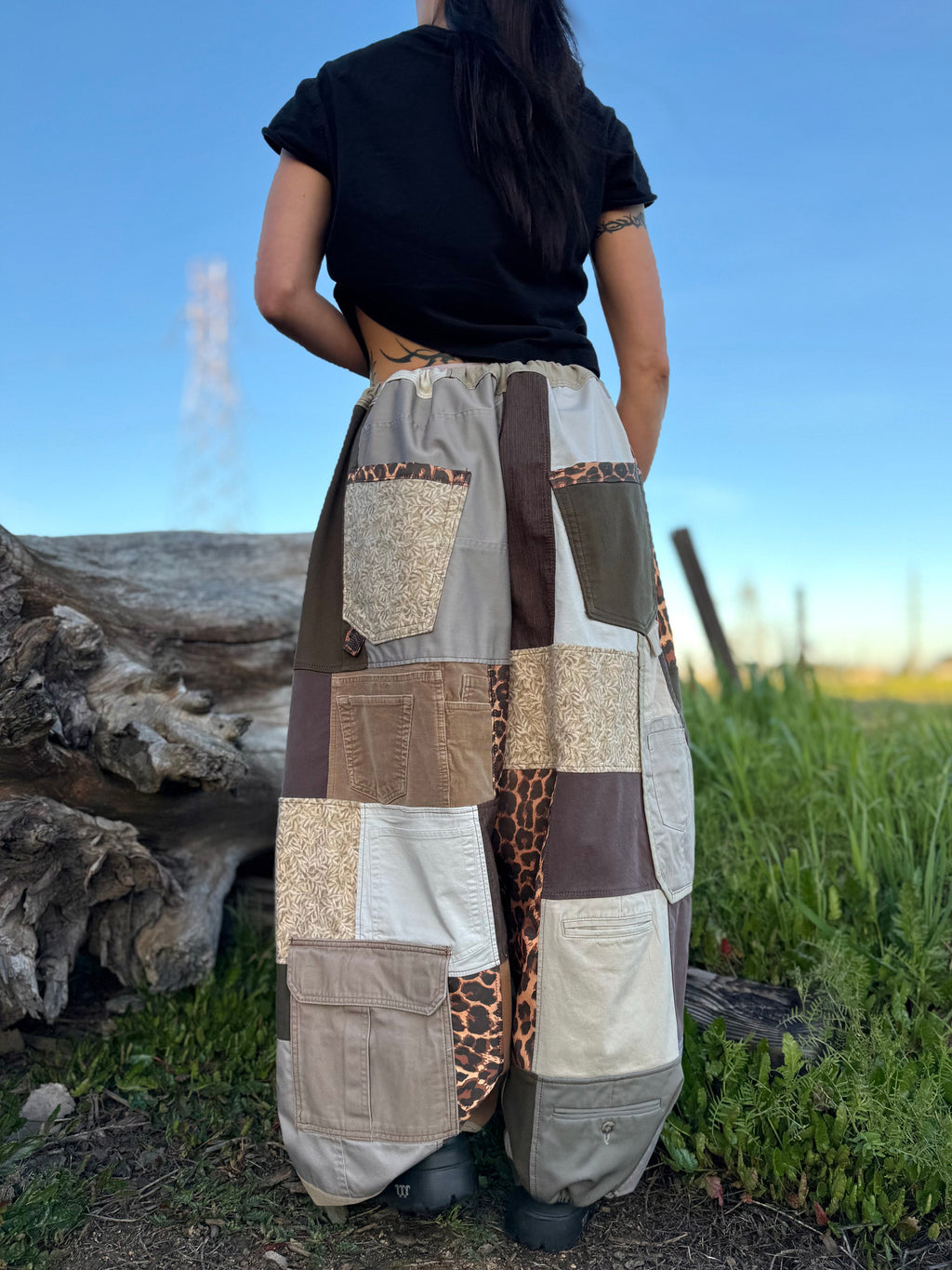 Upcycled Adjustable-Waist Pants