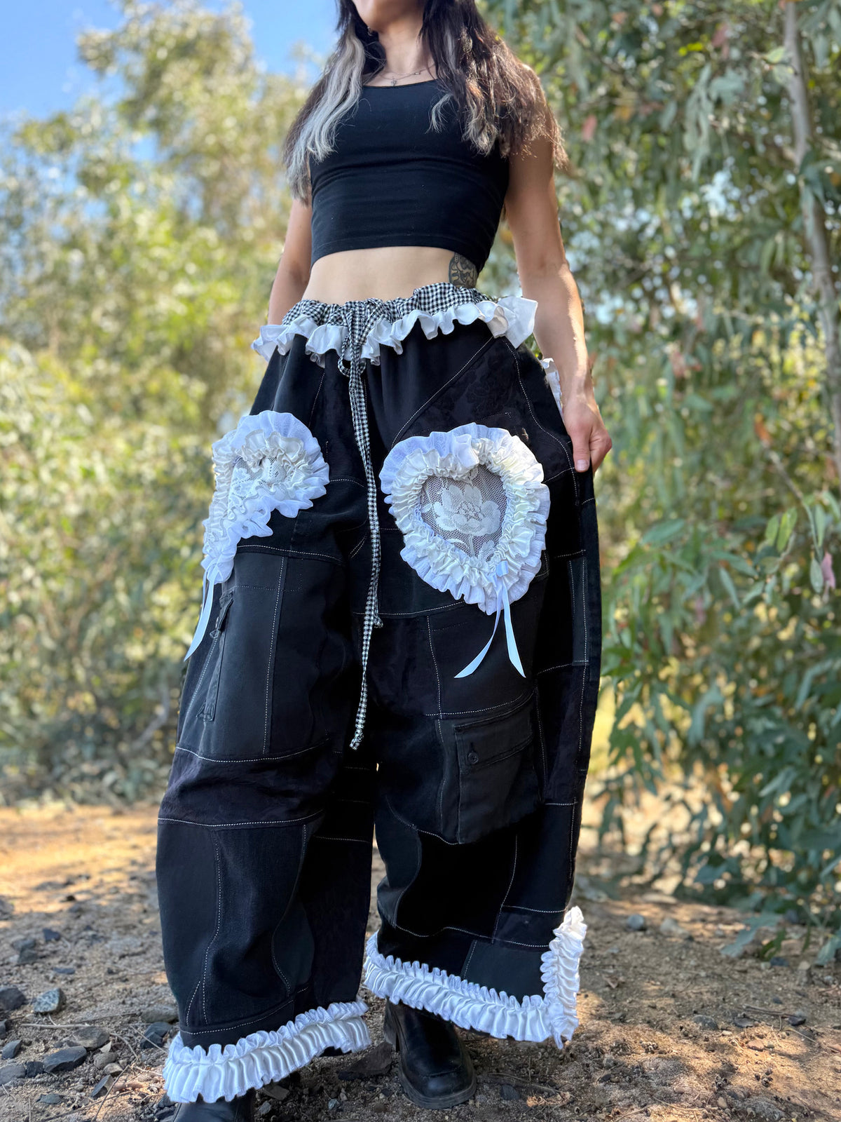 Upcycled Adjustable-Waist Pants
