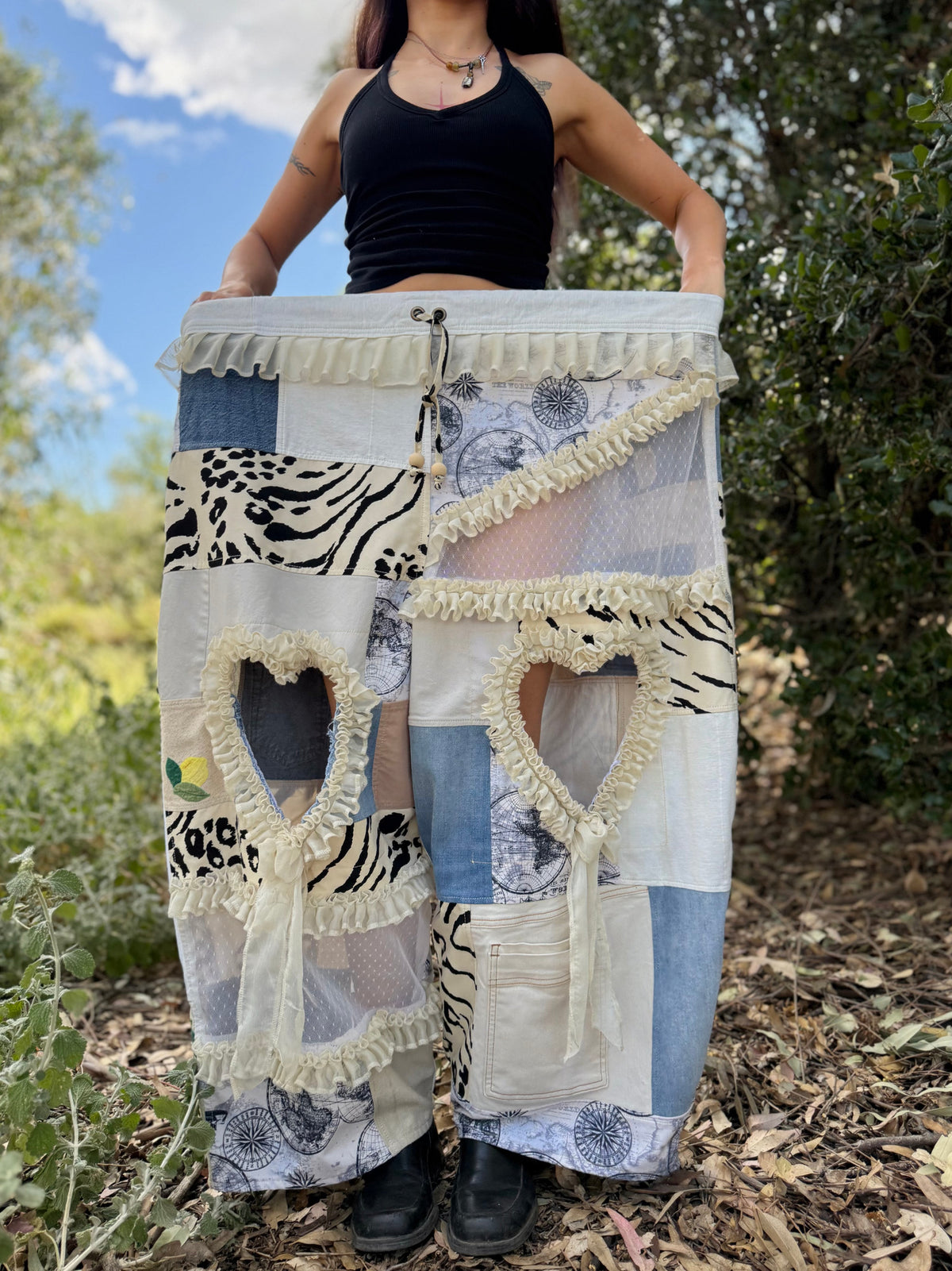 Upcycled Adjustable-Waist Pants