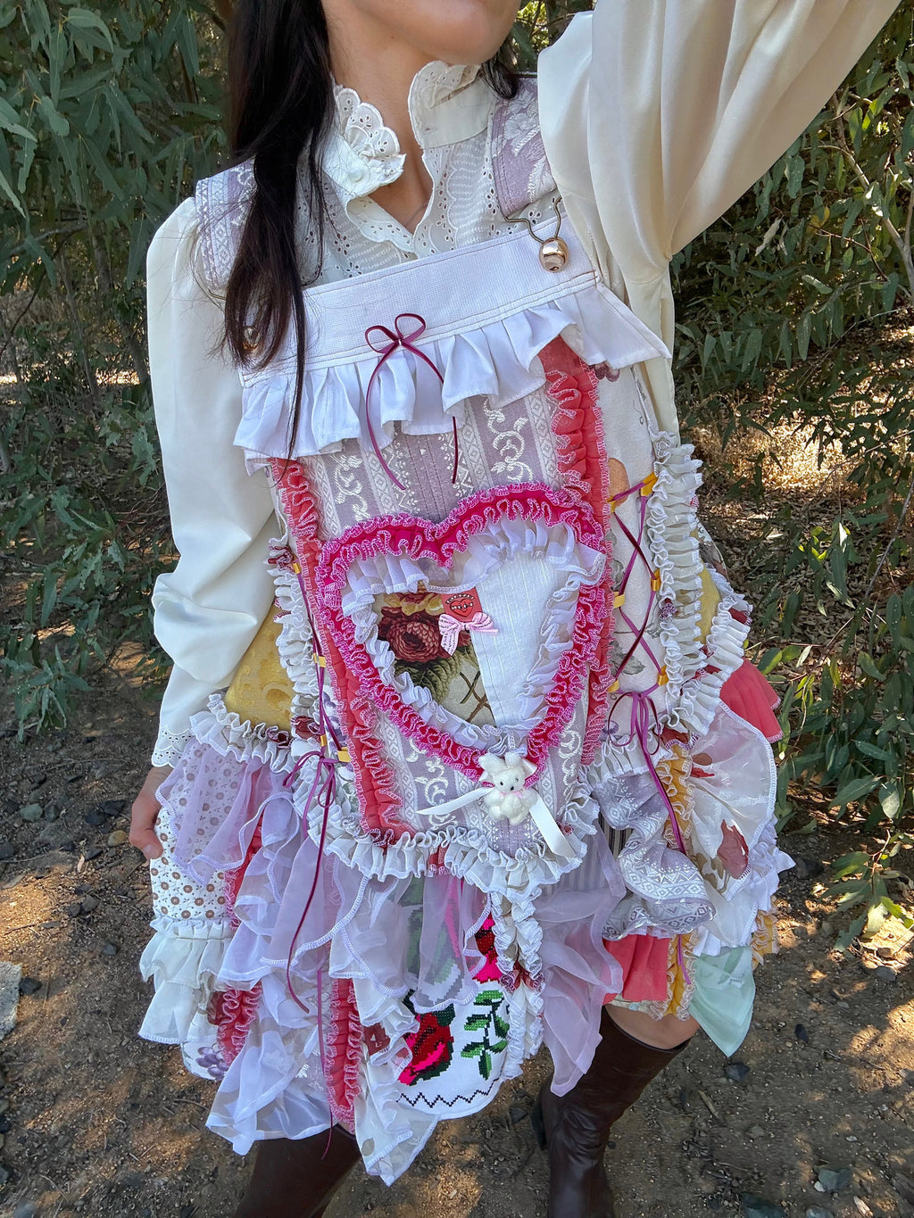 Upcycled Ruffle Dress