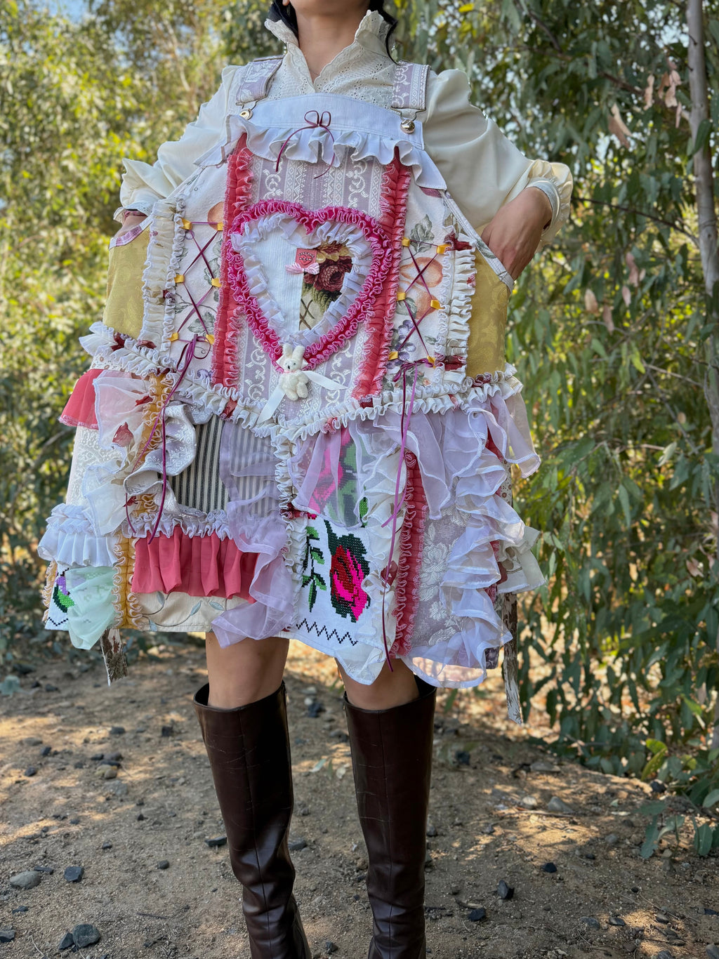 Upcycled Ruffle Dress