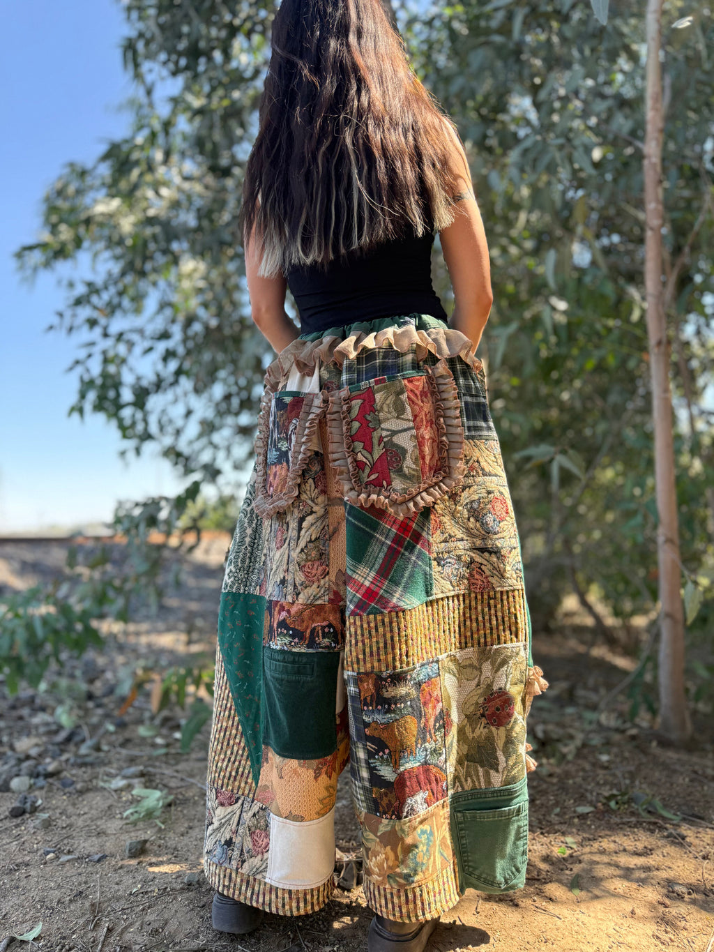 Upcycled Adjustable-Waist Pants