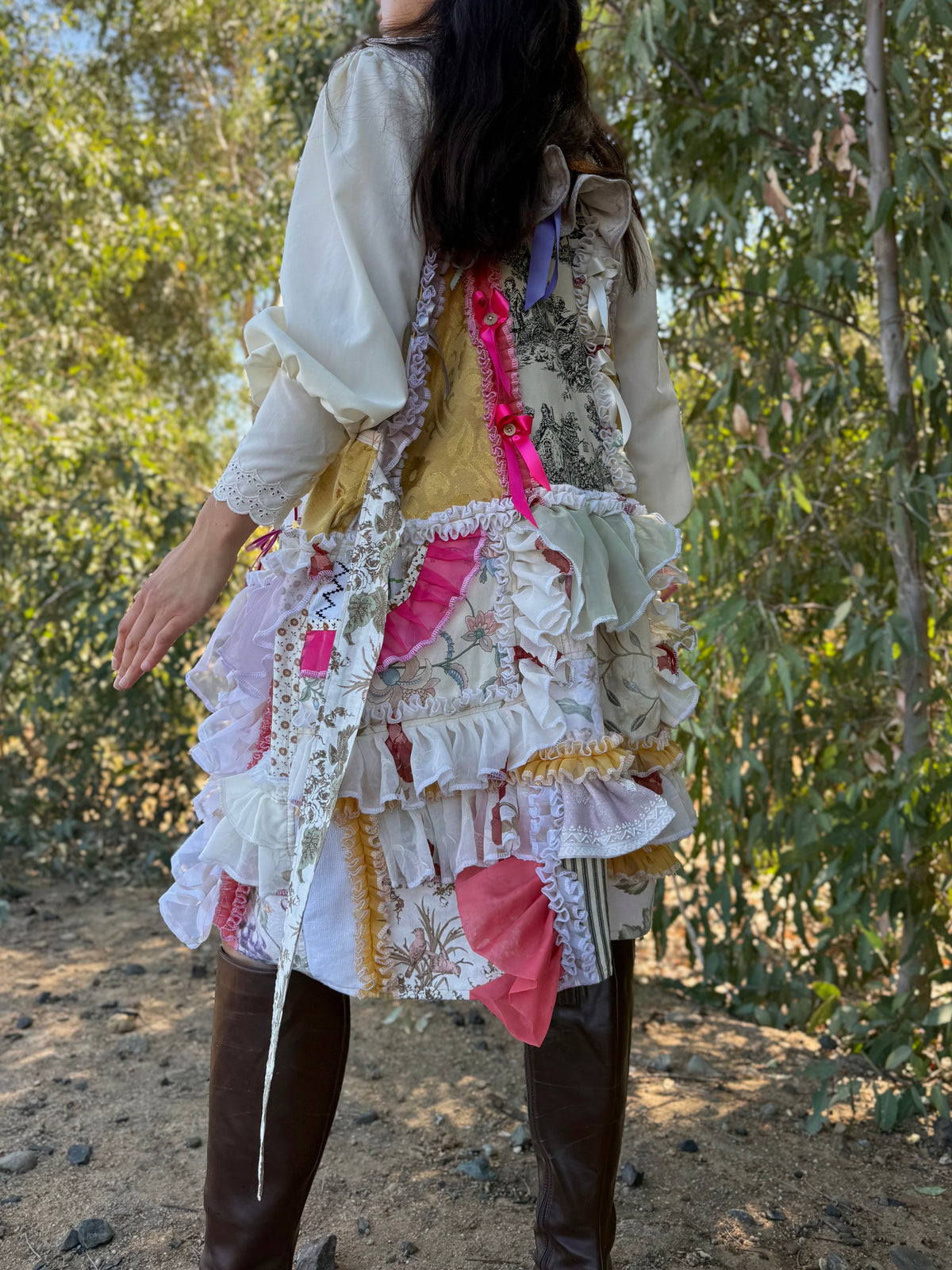 Upcycled Ruffle Dress