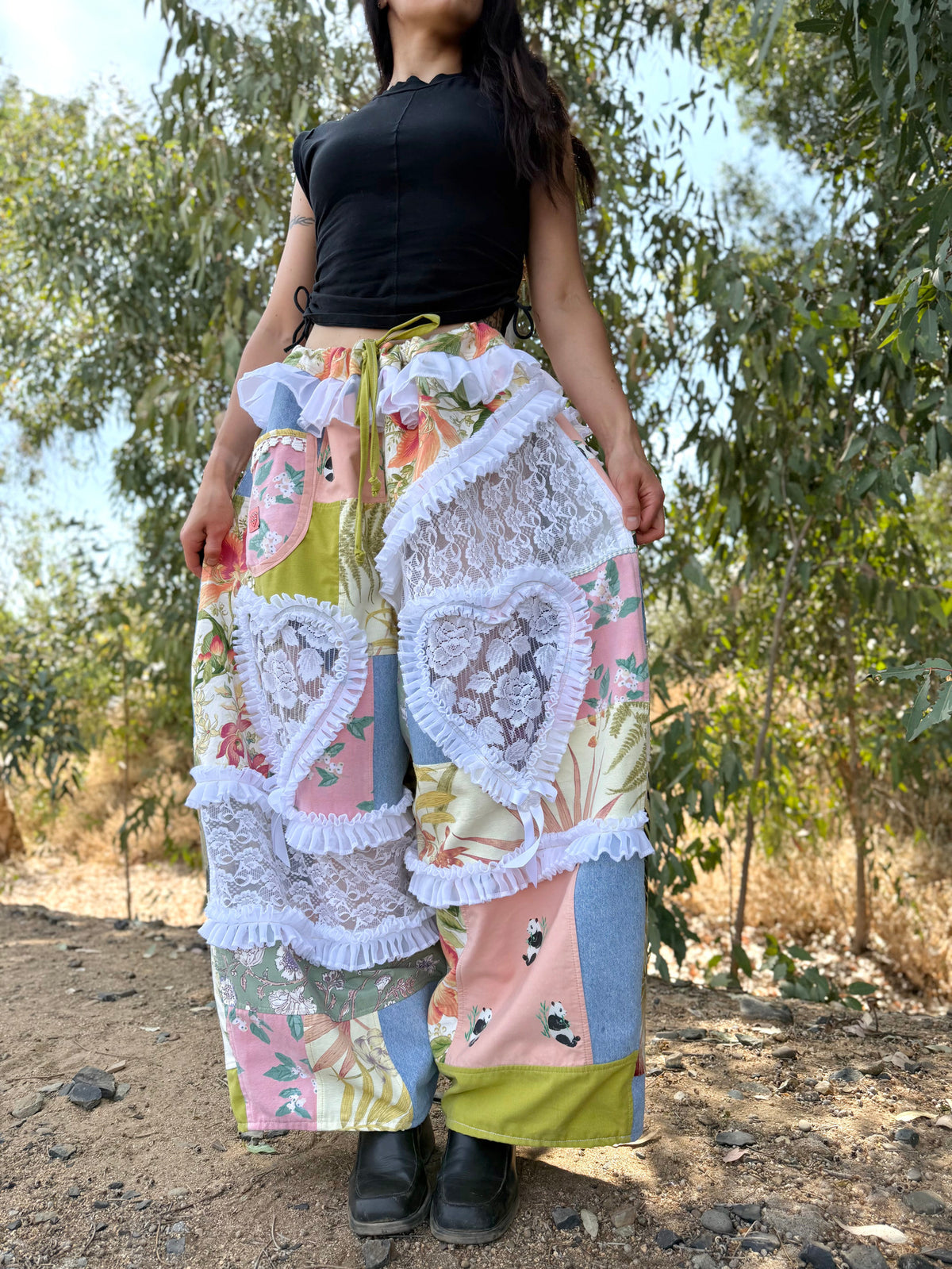 Upcycled Adjustable-Waist Pants