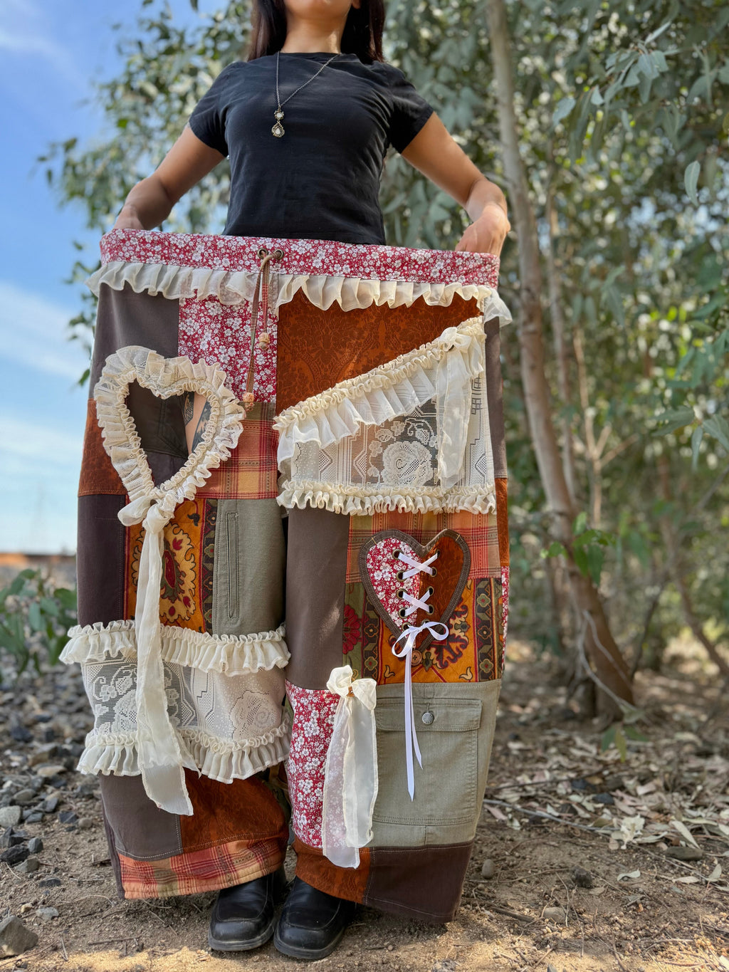 Upcycled Adjustable-Waist Pants