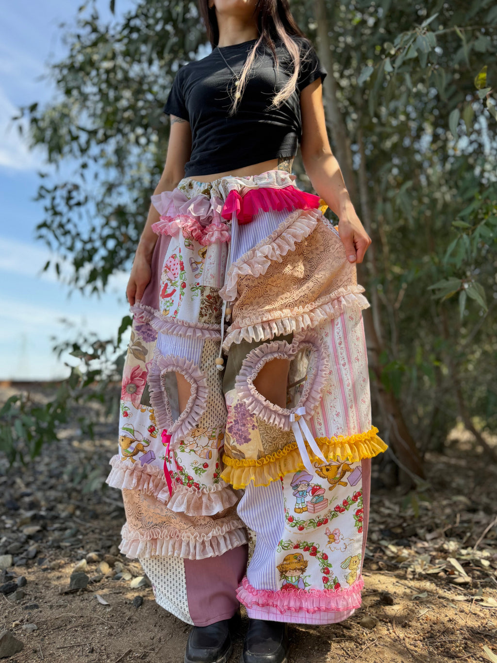 Upcycled Adjustable-Waist Pants