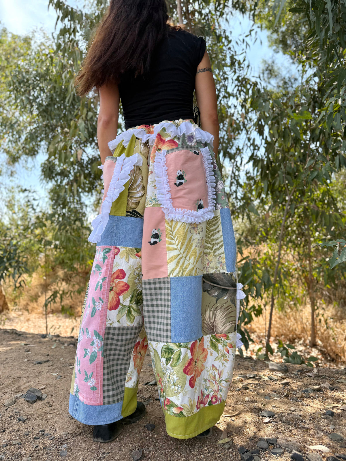 Upcycled Adjustable-Waist Pants