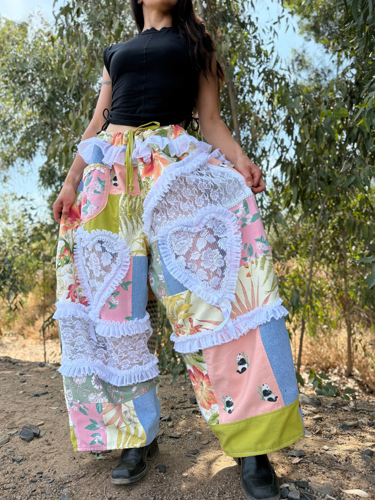 Upcycled Adjustable-Waist Pants
