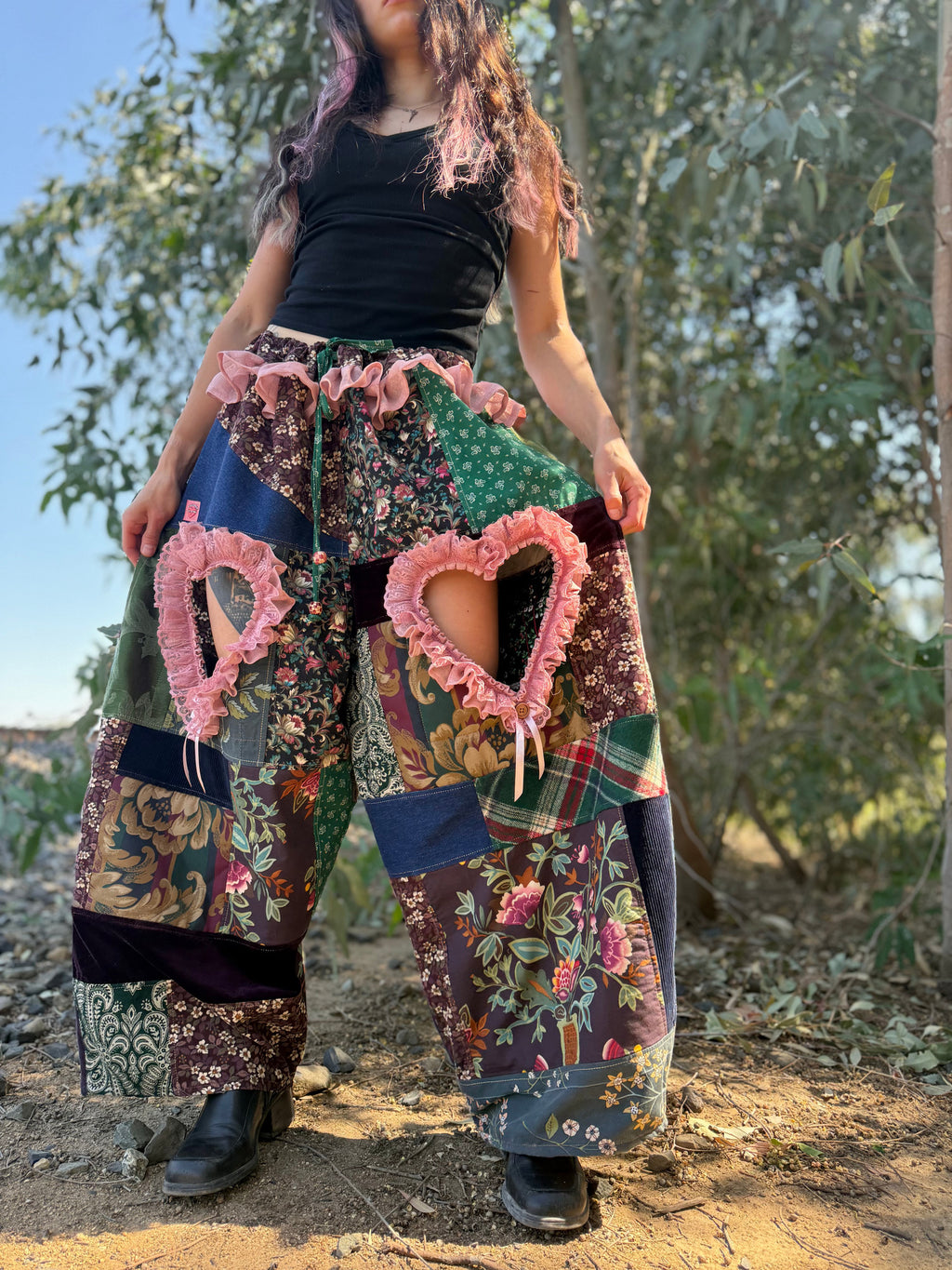 Upcycled Adjustable-Waist Pants