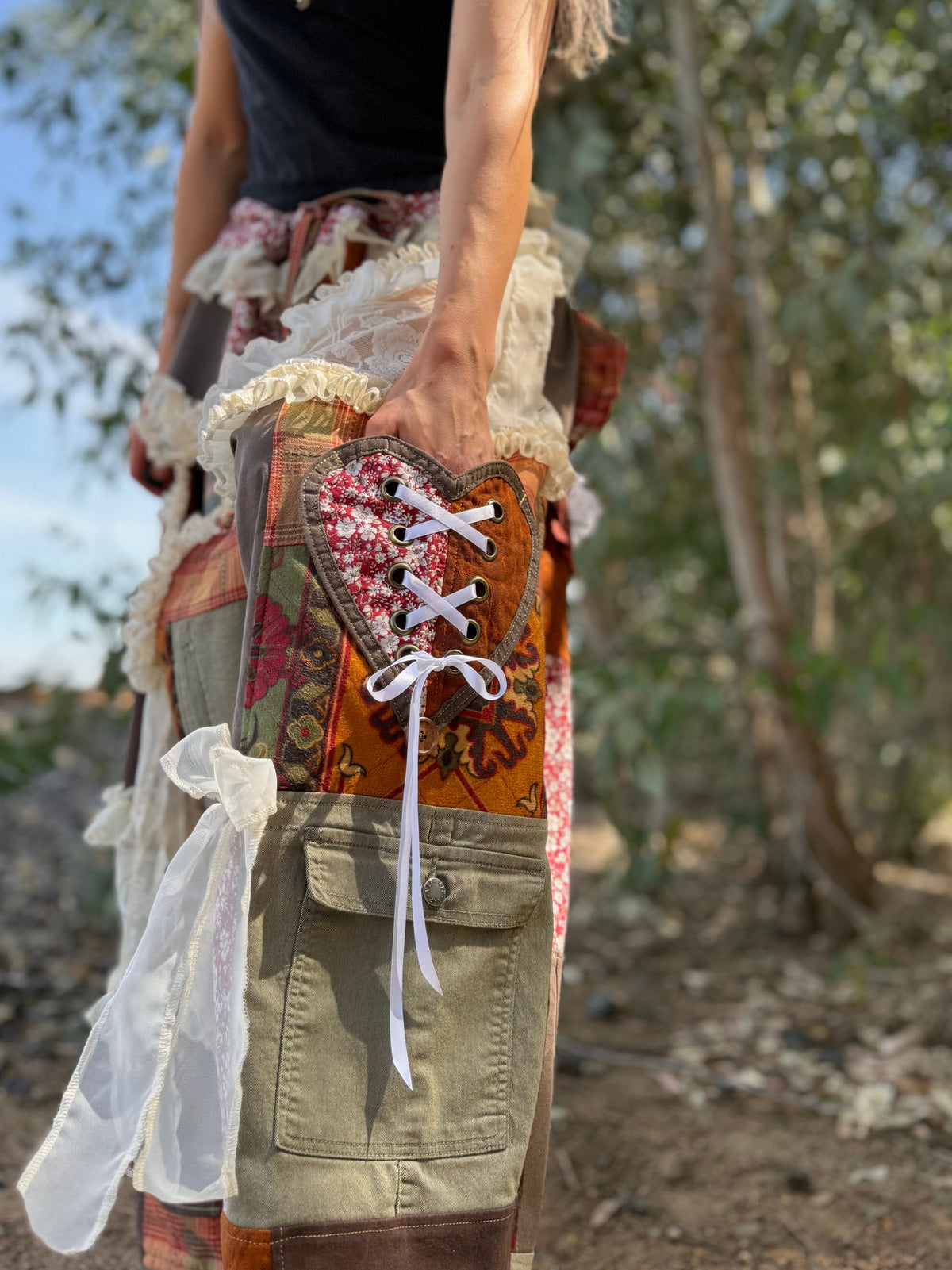 Upcycled Adjustable-Waist Pants